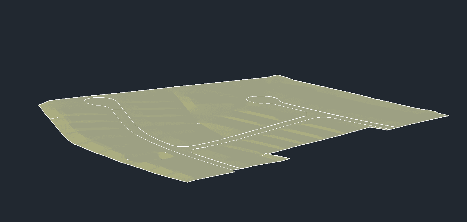 3D surface model built in Civil 3D for Trimble GPS machine control loading